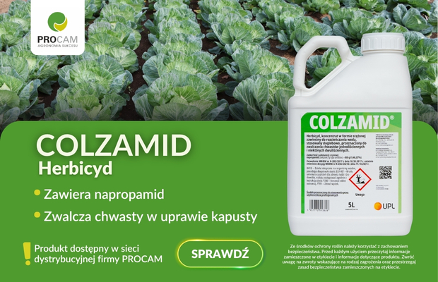 Procam COLZAMID, herbicyd, zwalczanie chwastów w kapuście, napropamid