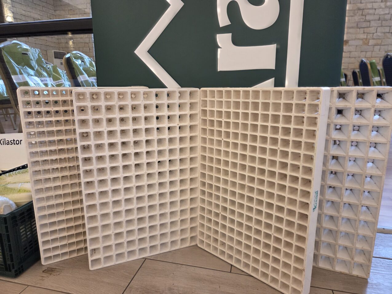 Multipalety, w których jest przygotowywana rozsada warzyw kapustnych w Grupie Producentów Rozsad Krasoń - jednej z firm współorganizujących małopolskie wydarzenia, fot. PB