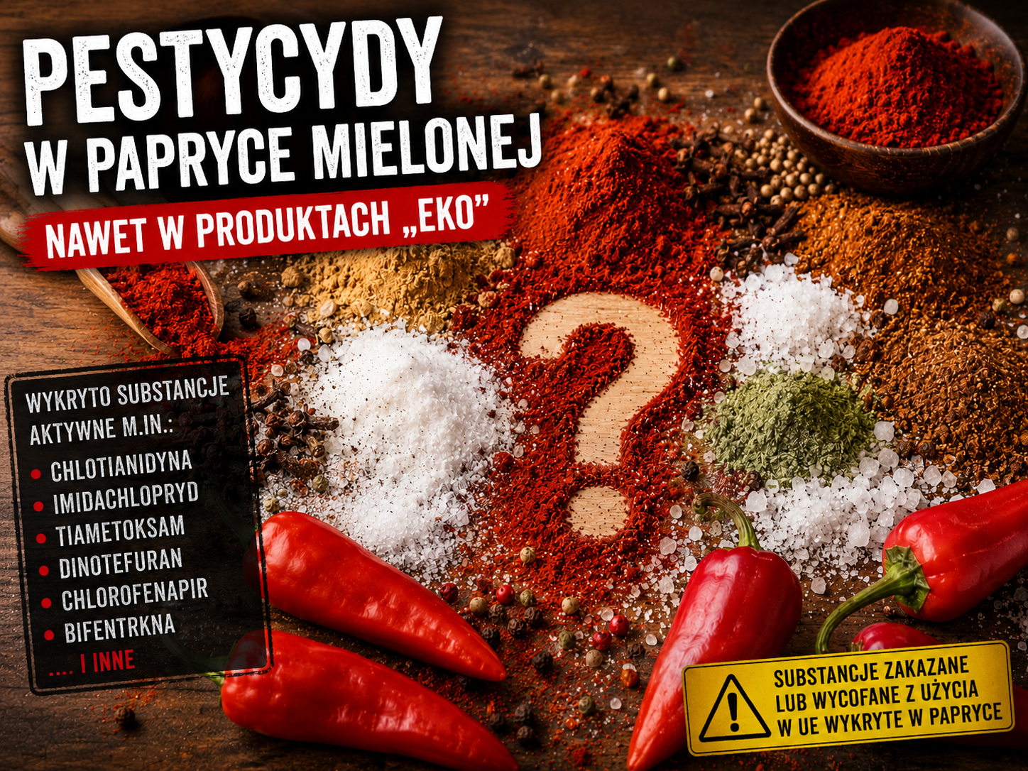 Pozostałości pestycydów w papryce mielonej (fot. AI) czy papryka mielona jest bezpieczna dla zdrowia?