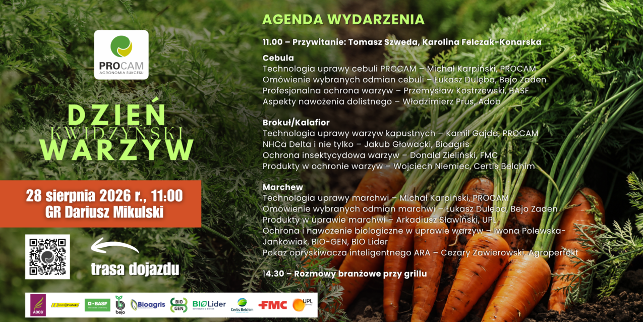 Zaproszenie Kwidzyński Dzień Warzyw - Agenda Wydarzenia
